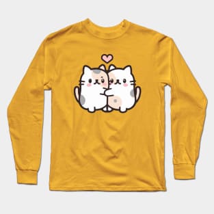 cute cat cartoon Long Sleeve T-Shirt